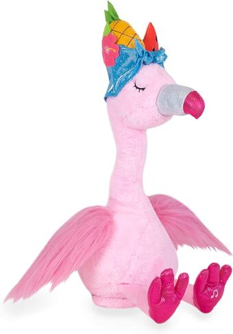 عناق الحظيرة | لعبة فيونا تايمز فيونا مقاس 30.48 سم من لعبة فلامنغو الوردية المحشوة على شكل حيوان من القطيفة | رقصات ملتوية للرقبة وأجنحة ترفرف للفتيات فقط ترغب في الاستمتاع in Kuwait