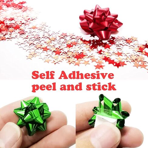 YAOFAR 150pcs 1 Inch Mini Gift Bow 6 Color 1" Wrap Bow Self Adhesive for Small Presents Wrapping Christmas Birthday Holiday Party Decor (1in) in Saudi Arabia