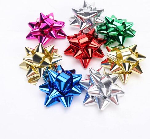 YAOFAR 150pcs 1 Inch Mini Gift Bow 6 Color 1" Wrap Bow Self Adhesive for Small Presents Wrapping Christmas Birthday Holiday Party Decor (1in) in Saudi Arabia