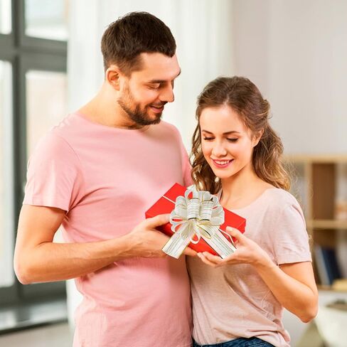 BeiLeiNiceHK 6 بوصة 12 حزمة كبيرة من أقواس سحب القوس لتغليف الهدايا، وأقواس سحب الشريط لسلال هدايا الزفاف، وأقواس تغليف هدايا الحفلات، ويعرض أقواس تزيين لتغليف الصندوق أو الديكور (أبيض) in Kuwait