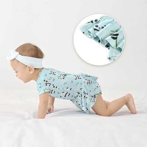 LITTLE JAMJAMS بدلة قطعة واحدة بتنورة دوارة مع ياقة بأزرار - ملابس للفتيات الرضع من 0 إلى 24 شهرًا in Kuwait