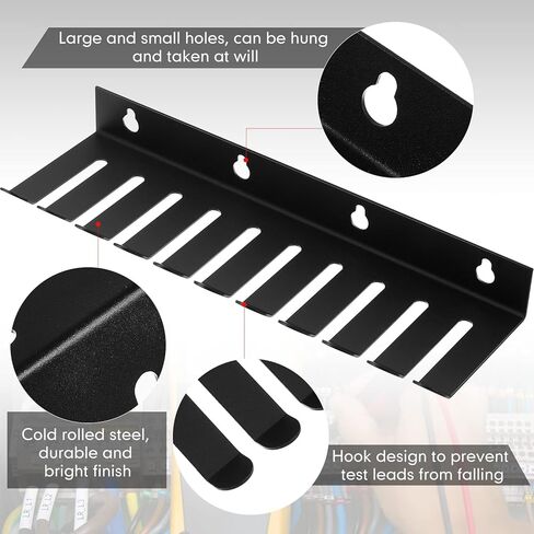 Beeveer 4 Pcs Wall Mount Cable Hanger with 10 Cable Slots Cable Rack Organizer Wall for Wires Management 0.32" Slots Width Cord Hanger for Home Electronic Cord Organize in Saudi Arabia