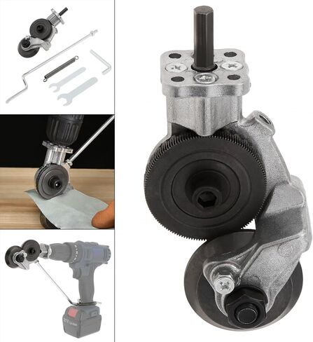ChgImposs Metal Nibbler Drill Attachment, DIY Metal Electric Drill Plate Cutter for Cutting Iron/White Sheet/Steel/Copper/Aluminum, High Manganese Gear Steel Metal Drill Attachment in Saudi Arabia
