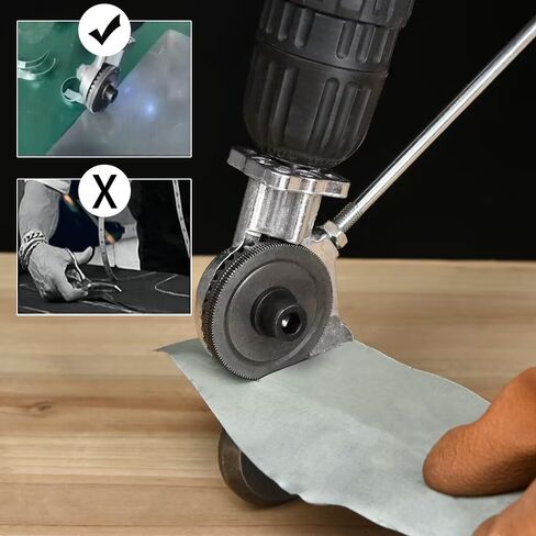 ChgImposs Metal Nibbler Drill Attachment, DIY Metal Electric Drill Plate Cutter for Cutting Iron/White Sheet/Steel/Copper/Aluminum, High Manganese Gear Steel Metal Drill Attachment in Saudi Arabia