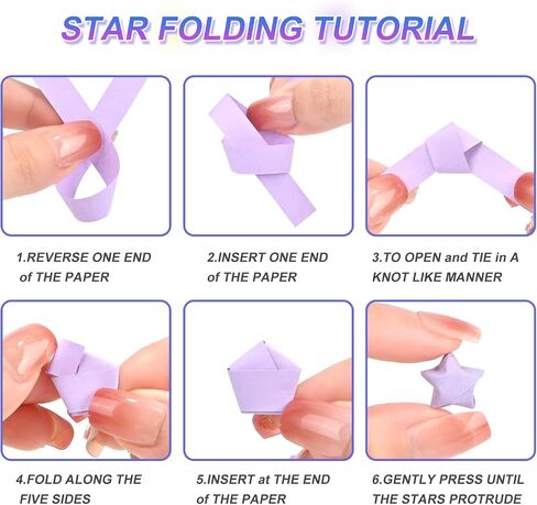 Valtiner 1080 Sheets Star Paper Strips, Origami Paper Color Lucky Stars Decoration Strip for DIY Hand Art & Craft Supplies (Rainbow) in Saudi Arabia
