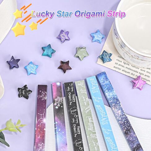 Valtiner 1080 Sheets Star Paper Strips, Origami Paper Color Lucky Stars Decoration Strip for DIY Hand Art & Craft Supplies (Rainbow) in Saudi Arabia