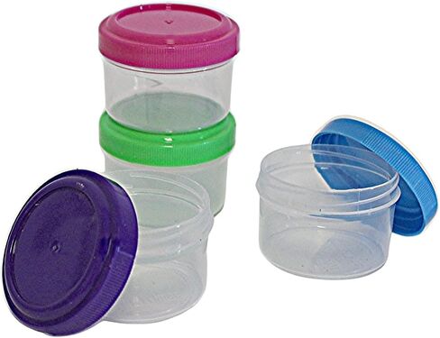 Twist Top 4-Pack Condiment Cups with Lids 1.18 oz. Small Food Storage Containers Condiment Cups for Salad Dressing, Sauces Leakproof and Portable (Mini Dressing Cups 4 Pack 1.18 OZ) in Saudi Arabia