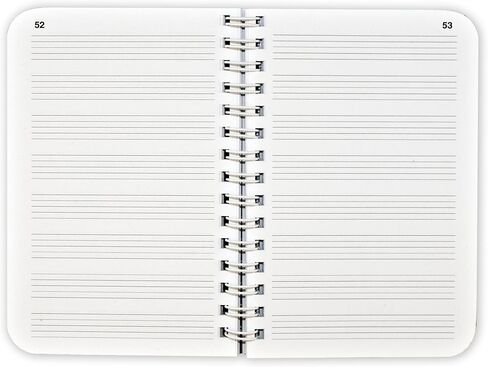 BookFactory Music Notebook/Music Journal - 100 Pages, Laminate Cover, Wire-O, 5" x 7" (12.7cm x 17.7cm), 10 Staves per page Format (LOG-100-57CW (Music)) in Saudi Arabia