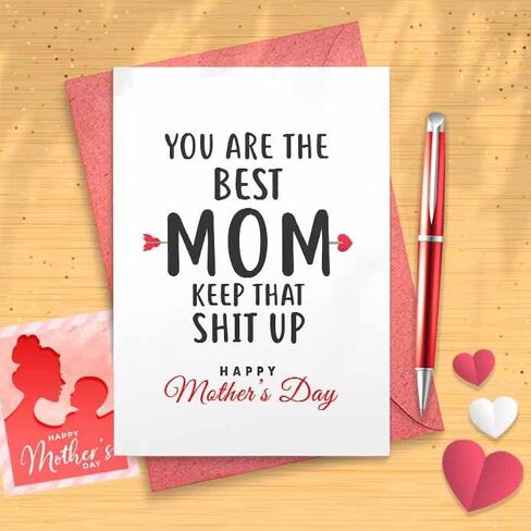 Funny Card For Mom, Mothers Day Card, Funny Card From Daughter, Funny Mother's Day Card, Funny Card From Son [00491] in Saudi Arabia