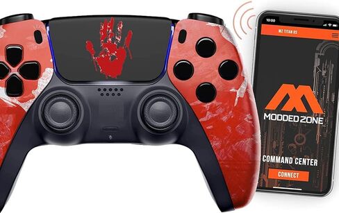 وحدة تحكم لاسلكية MODDEDZONE مصنوعة يدويًا في الولايات المتحدة الأمريكية مخصصة لأجهزة PS5 والكمبيوتر الشخصي - مع تعديلات ذكية فريدة من نوعها، الأفضل لألعاب إطلاق النار من منظور الشخص الأول - لوحة ألعاب لجهاز PlayStation 5 مع تصميم فريد من نوعه الأيدي الدم in Kuwait