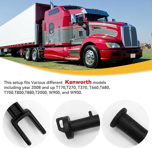 TENGBASE A20-6014 هوك سحب واحد، دبوس سحب حزام وصلة مقطورة الشاحنة متوافق مع دبوس سحب Peterbilt/Kenworth A65-6008، دبوس الإطار A65-6007 in Kuwait