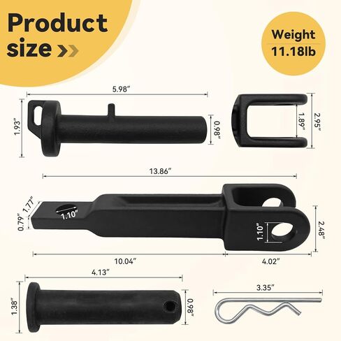 TENGBASE A20-6014 هوك سحب واحد، دبوس سحب حزام وصلة مقطورة الشاحنة متوافق مع دبوس سحب Peterbilt/Kenworth A65-6008، دبوس الإطار A65-6007 in Kuwait
