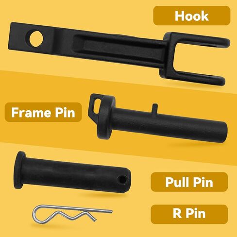 TENGBASE A20-6014 هوك سحب واحد، دبوس سحب حزام وصلة مقطورة الشاحنة متوافق مع دبوس سحب Peterbilt/Kenworth A65-6008، دبوس الإطار A65-6007 in Kuwait