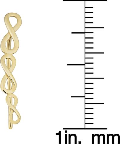 Kooljewelry 10k Yellow Gold High Polish Graduated Infinity Climber Earrings in Saudi Arabia
