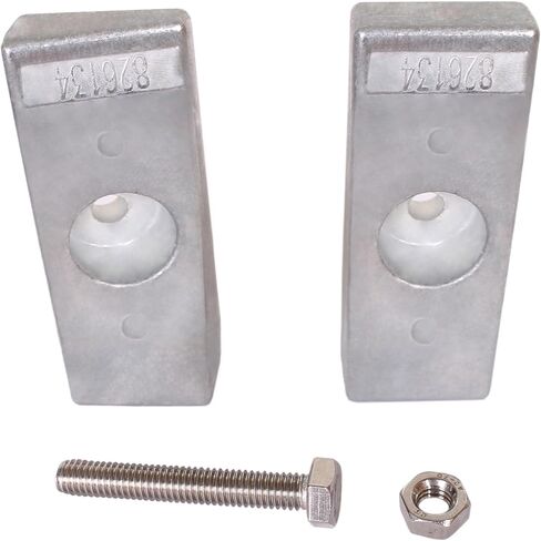 محرك القارب SouthMarine 826134 826134Q 826134A1 97-826134T 18-6068 وحدات سفلية أنود الجيب الجانبي لمحرك Mercury Mercruiser Quicksilver Mariner Force الخارجي 30HP-300HP، قطعتان in Saudi Arabia