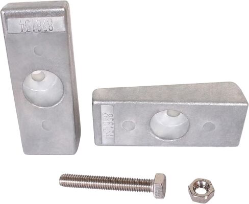 محرك القارب SouthMarine 826134 826134Q 826134A1 97-826134T 18-6068 وحدات سفلية أنود الجيب الجانبي لمحرك Mercury Mercruiser Quicksilver Mariner Force الخارجي 30HP-300HP، قطعتان in Saudi Arabia