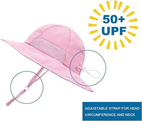 قبعة SimpliKids Sun Hat للأطفال الصغار بعمر 50+، قبعة دلو واقية من الشمس ذات حافة واسعة in Kuwait