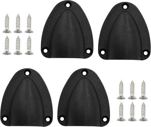 Hitefu 4PCS Marine Wire Cable Vent Cover, Nylon 2-1/2" Clam Shell Vent Boat Transducer Wiring Cover for Boat Yacht Kayak, Clamshell Vent with Mounting Screws, Black in Saudi Arabia