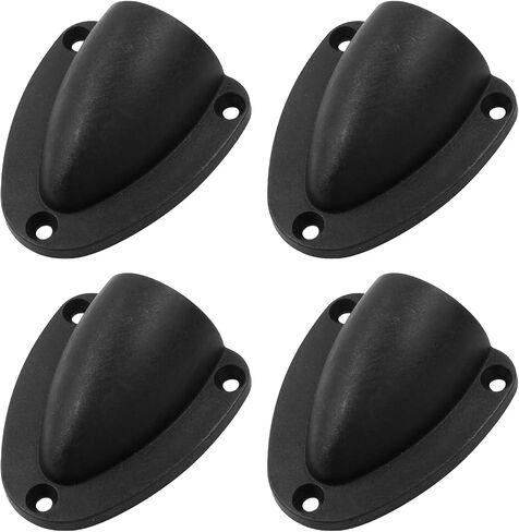 Hitefu 4PCS Marine Wire Cable Vent Cover, Nylon 2-1/2" Clam Shell Vent Boat Transducer Wiring Cover for Boat Yacht Kayak, Clamshell Vent with Mounting Screws, Black in Saudi Arabia
