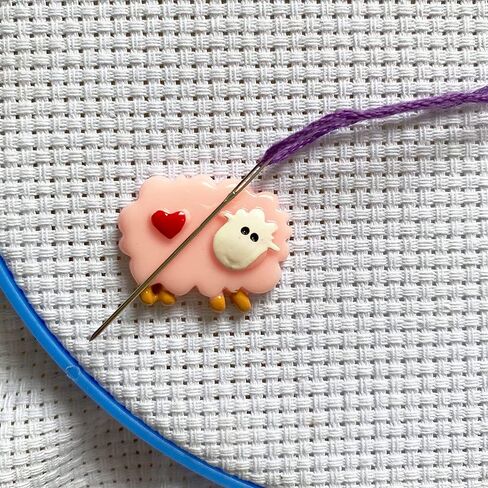 DPXWCCH 2 Pieces Sheep Needle Minder for Cross Stitch, Magnetic Needle Keeper, Embroidery Accessories in Kuwait