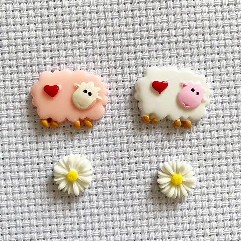 DPXWCCH 2 Pieces Sheep Needle Minder for Cross Stitch, Magnetic Needle Keeper, Embroidery Accessories in Kuwait