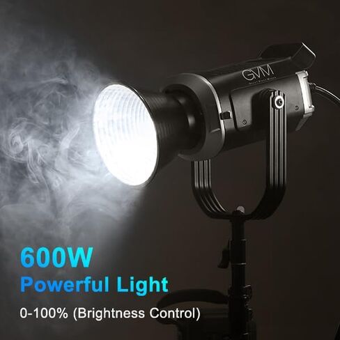 GVM SD600S Led Video Light, 360°Continuous Lighting with COB 600W 5600K Balanced Studio Light CRI97 Led Photography Lighting for Live Streaming, Film, Studio Photography, YouTube Video Shooting in Saudi Arabia