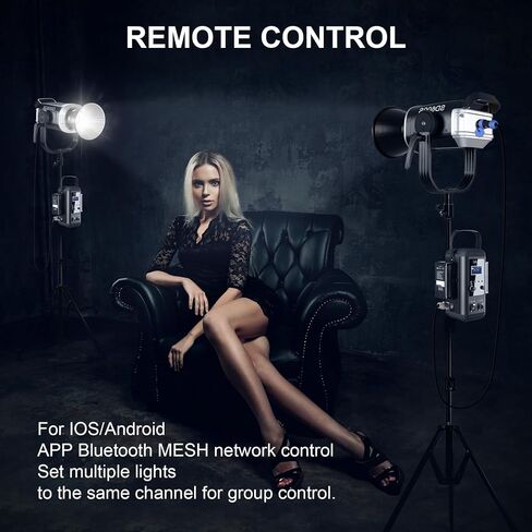 GVM SD600S Led Video Light, 360°Continuous Lighting with COB 600W 5600K Balanced Studio Light CRI97 Led Photography Lighting for Live Streaming, Film, Studio Photography, YouTube Video Shooting in Saudi Arabia