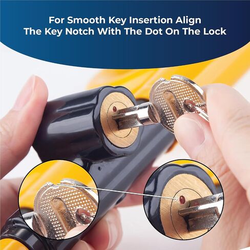 Jinn Republic Vehicle Steering Wheel Lock Adjustable Length Car Anti-Theft Security Lock for Cars, Trucks, Vans, and SUVs, Strong and Lengthened in Saudi Arabia