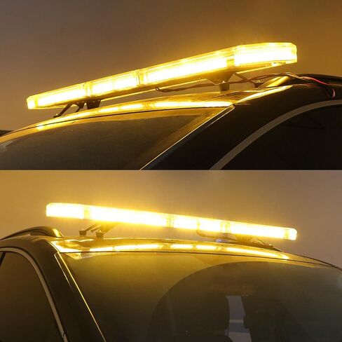 V-SEK 48 بوصة 88 LED شريط ضوء الطوارئ العنبر فائق السطوع على السطح أضواء ستروب مقاومة للماء تحذير من المخاطر على السطح العلوي شريط ضوء وامض لمركبة بناء شاحنة السحب (أصفر، تيار مستمر 12-24 فولت) in Kuwait