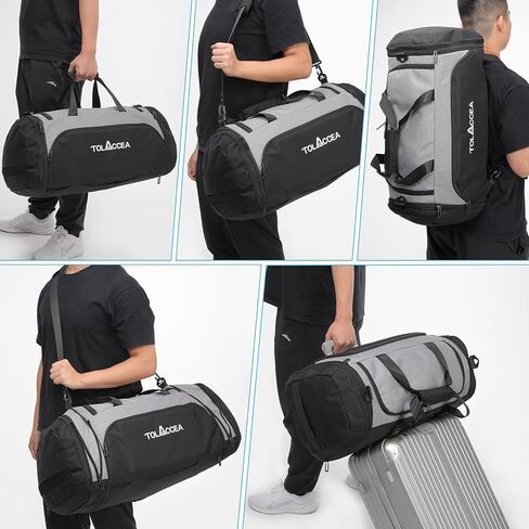 حقيبة رياضية قابلة للتوسيع من تولاسيا للرجال والنساء، حقيبة ظهر كبيرة للسفر مقاس 54L-72L مع حجرة للأحذية، حقيبة حمل في عطلة نهاية الأسبوع، حقيبة تدريب للياقة البدنية للصالة الرياضية، والسفر، والسباحة، واليوجا، وكرة القدم in Kuwait