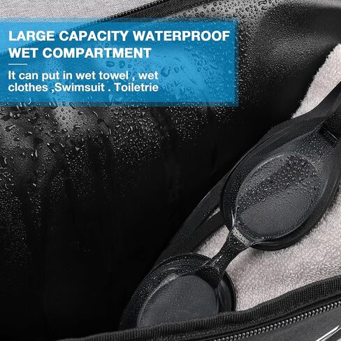 حقيبة رياضية قابلة للتوسيع من تولاسيا للرجال والنساء، حقيبة ظهر كبيرة للسفر مقاس 54L-72L مع حجرة للأحذية، حقيبة حمل في عطلة نهاية الأسبوع، حقيبة تدريب للياقة البدنية للصالة الرياضية، والسفر، والسباحة، واليوجا، وكرة القدم in Kuwait