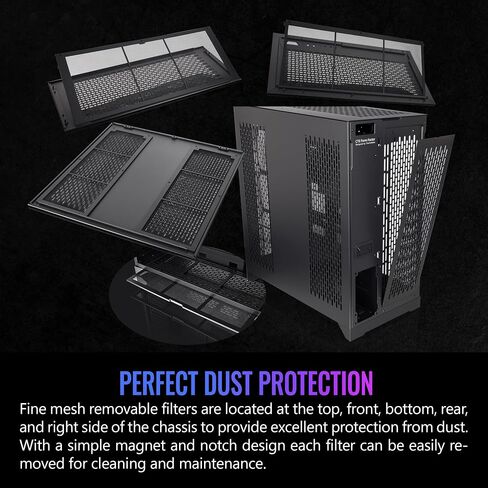 Thermaltake CTE C750 TG ARGB E-ATX Full Tower with Centralized Thermal Efficiency Design; 3x140mm CT140 ARGB Fans Pre-Installed; Tempered Glass Front & Side Panel; CA-1X6-00F1WN-01; Black in Saudi Arabia
