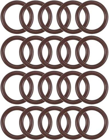 uxcell Fluorine Rubber O-Rings 24mm OD 18mm ID 3mm Width, Metric FKM Sealing Gasket, Pack of 20 in Saudi Arabia