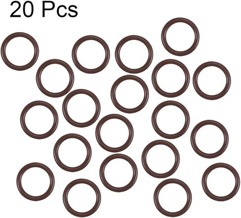 uxcell Fluorine Rubber O-Rings 24mm OD 18mm ID 3mm Width, Metric FKM Sealing Gasket, Pack of 20 in Saudi Arabia
