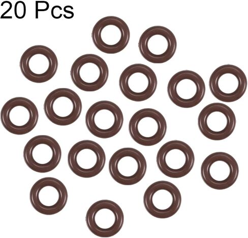 uxcell Fluorine Rubber O-Rings 24mm OD 18mm ID 3mm Width, Metric FKM Sealing Gasket, Pack of 20 in Saudi Arabia