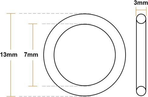 uxcell Fluorine Rubber O-Rings 24mm OD 18mm ID 3mm Width, Metric FKM Sealing Gasket, Pack of 20 in Saudi Arabia