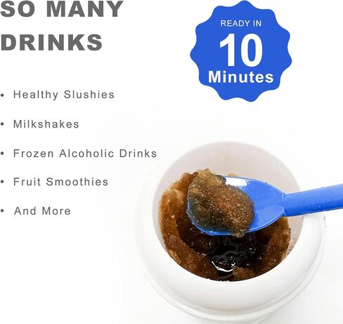 HISENAOGH DIY Slushie Cup TIK TOK Frozen Magic Slushy Maker Cup, Ice Cream Maker with Lid and Straw,Cooling Mug Birthday Gifts for Children BPA-free, Blue in Saudi Arabia