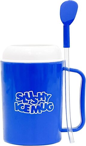 HISENAOGH DIY Slushie Cup TIK TOK Frozen Magic Slushy Maker Cup, Ice Cream Maker with Lid and Straw,Cooling Mug Birthday Gifts for Children BPA-free, Blue in Saudi Arabia