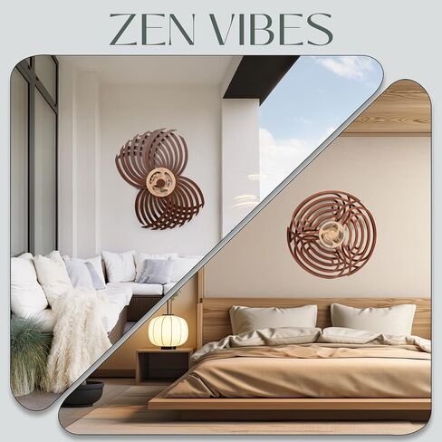 ZENELIA-Kinetic Wall Art | Wall Decor for Bedroom, Living Room, Kitchen & Office | Handcrafted Wooden Artwork Wall Art Decor | Calming Geometric Kinetic Sculpture | Soothing & Relaxing Wall Sculpture in Saudi Arabia