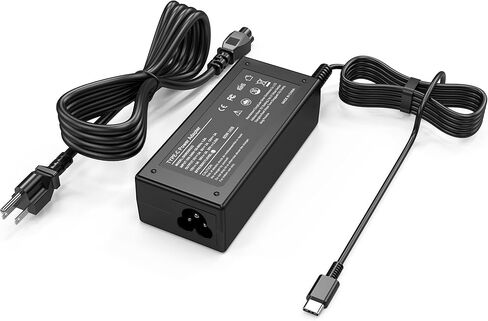 شاحن كمبيوتر محمول عالمي 65 وات USB C من النوع C 45 وات شاحن Chromebook بديل لـ Hp Dell Lenovo Acer Asus Samsung Sony Google Fast شاحن كمبيوتر من النوع C محول تيار متردد سلك الطاقة in Kuwait