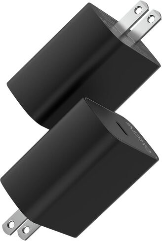 شاحن USB C بلوك CALCINI 2 Pack GAN 65W USB C شاحن سريع من النوع C لشاحن الكمبيوتر المحمول ومحول الطاقة MacBook Pro/Air، GalaxyS21/S20، Dell XP S13، Note 20/10+، Phone15/Mini iPad، Pixel in Kuwait