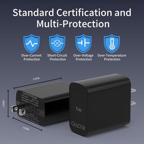 شاحن USB C بلوك CALCINI 2 Pack GAN 65W USB C شاحن سريع من النوع C لشاحن الكمبيوتر المحمول ومحول الطاقة MacBook Pro/Air، GalaxyS21/S20، Dell XP S13، Note 20/10+، Phone15/Mini iPad، Pixel in Kuwait