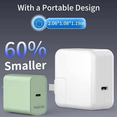 USB C Charger Block CALCINI 2 Pack GAN 65W USB C Charger ​Fast Type C Charger for Laptop Charger Power Adapter MacBook Pro/Air, GalaxyS21/S20, Dell XP S13, Note 20/10+, Phone15/Mini iPad,Pixel in Saudi Arabia