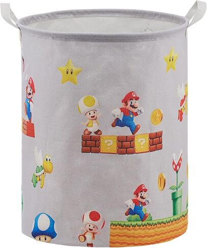 Super Basket,Nursery Bedroom Decor,Baby Laundry Large Hamper Foldable With Waterproof Pe Coating,Brothers Dirty Clothes Basket for Kids,Boys and Girls Birthday Gifts,Bathroom Set,Toy Bin (grey) in Saudi Arabia