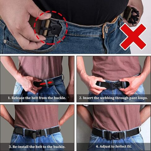 حزام تكتيكي للرجال معدات حزام عسكري حزام نايلون للرجال حزام تدريب خارجي مشبك معدني غير رسمي in Kuwait