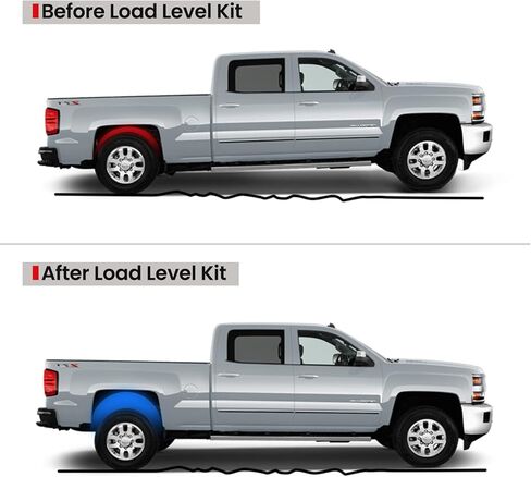 مجموعة تعليق أكياس الهواء الزنبركية VIGOR متوافقة مع 1999-2007 Chevy Silverado 1500، GMC Sierra 1500 2WD & 4WD Pickups Rear Air Helper Spring Kit، ما يصل إلى 5000 رطل من سعة تسوية الحمل in Kuwait