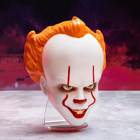 Paladone Pennywise Mask Light, Free Standing or Wall Mountable Halloween Decoration, Scary IT Clown Mask Lighting, 22cm (8.7") in Saudi Arabia