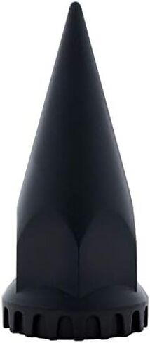 United Pacific 10548B - Wheel Lug Nut Cover - 33Mm X 4.75" Black Spike Nut Cover With Flange- Thread-On in Saudi Arabia