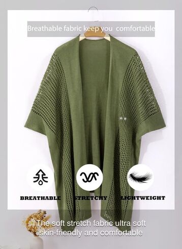 SHEWIN Cardigan Sweaters for Women 3/4 Sleeve Open Front Cover Up Crochet Lightweight Summer Cardigans Sweater in Saudi Arabia