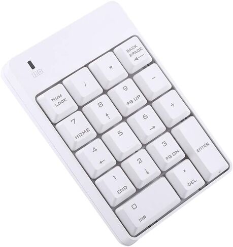 2.4GHz Numeric Keypad Wireless USB Numeric Keypad Numpad Number with Mini USB Receiver 18 Keys for Laptop PC New(White) in Saudi Arabia